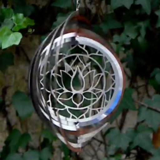 [WINA20-003] WindSpinner 20cm - Flor de Loto (Acero Inox.)
