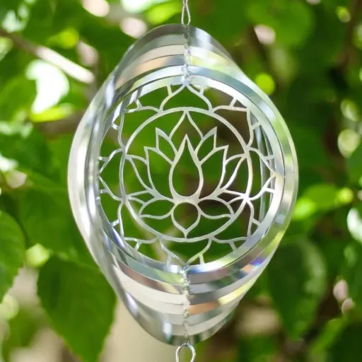 [WINA20-003] WindSpinner 20cm - Flor de Loto (Acero Inox.)