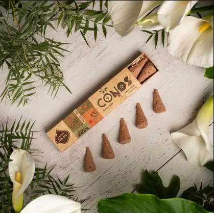 Sahumerios S.M. en Conos - Sándalo & Yagra (8u)