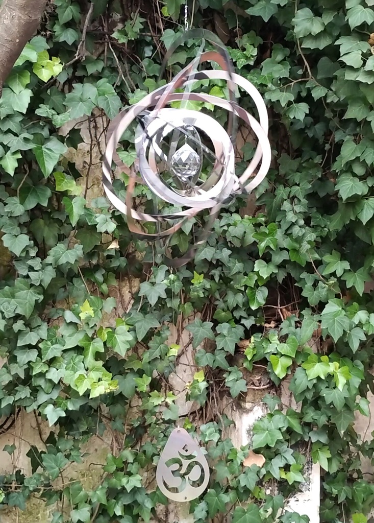 [WINAP-102] WindSpinner Premium 33cm - Átomo de Energía (Acero Inox.)