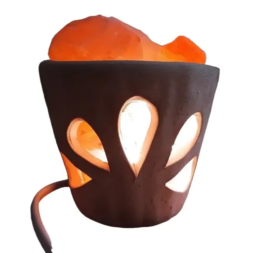 Lámpara de Sal Maceta de Pétalos 10x10cm