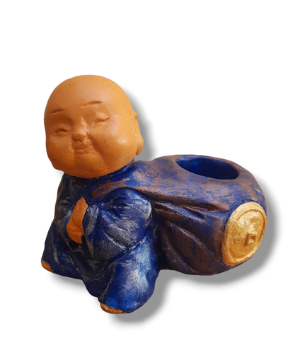 Estatuilla Monjecito de la abundancia 12x14cm - Liquidacion