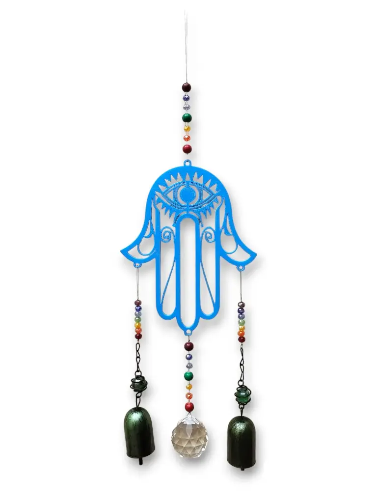 Mano de Fátima grande con Atrapasol y Campanas - 53cm