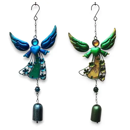 Colgante Metal Angel con Campanita - 38cm Alto