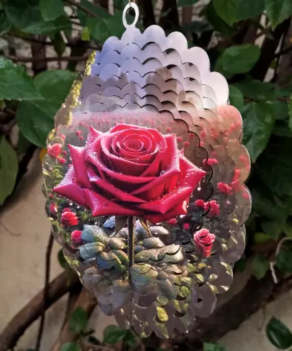 [WINP20-004] WindSpinner 20cm - Campo de rosas (Pintado ambos lados)