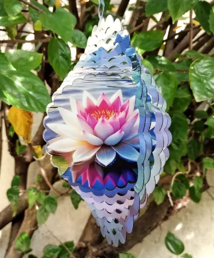 [WINP20-008] WindSpinner 20cm - Flor de loto (Pintado ambos lados) 