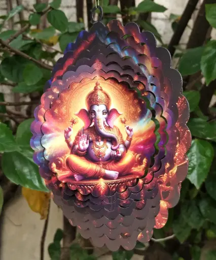 [WINP20-009] WindSpinner 20cm - Ganesha (Pintado ambos lados)