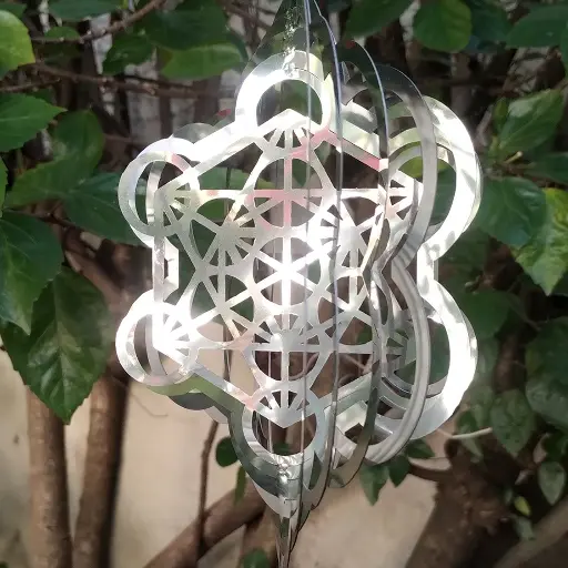 [WINA20-017] WindSpinner 20cm - Cubo Metatrón (Acero Inox.)