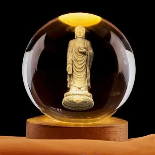 [IMP-133] Lampara Esfera de Vidrio - Buda (6cm)