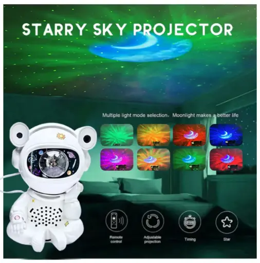 [ONC-085] Proyector Galaxia Astronauta con Parlante Bluetooh 18x12x12
