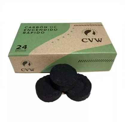 Carbón redondo encendido rápido CVW x24
