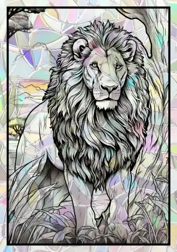 Sticker Suncatcher (Atrapasol) - 006. Leon