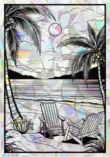 Sticker Suncatcher (Atrapasol) - 016. Playa