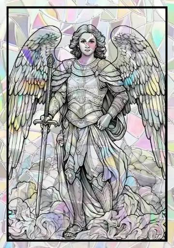 Sticker Suncatcher (Atrapasol) - 024. Arcángel Miguel