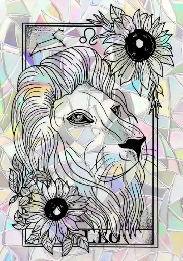 Sticker Suncatcher (Atrapasol) - 035. Signo Leo