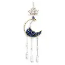 Colgante de Cristales - Luna con Loto (Lapizlazuli)