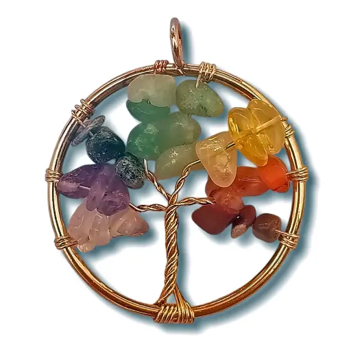 Dije 3cm - Arbol de la vida 7 chakras