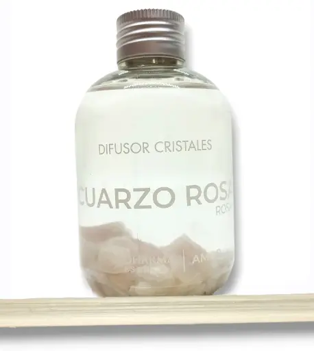 Difusor con Cristales - Cuarzo Rosa & Rosas (150ml)