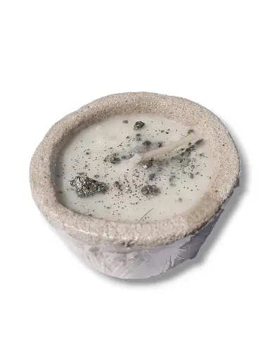 Velas con Cristales y Base Cementina - Pirita (Abundancia)