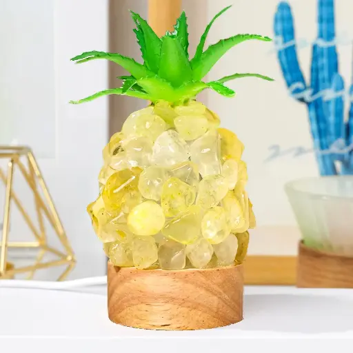 [IMP-125] LIQUIDACIÓN - Lampara de Piña - Citrino (12x5cm)