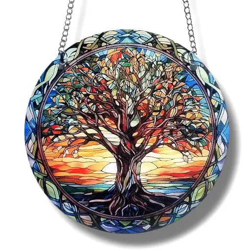Colgante Plano de Acrílico 15cm - Árbol de la vida