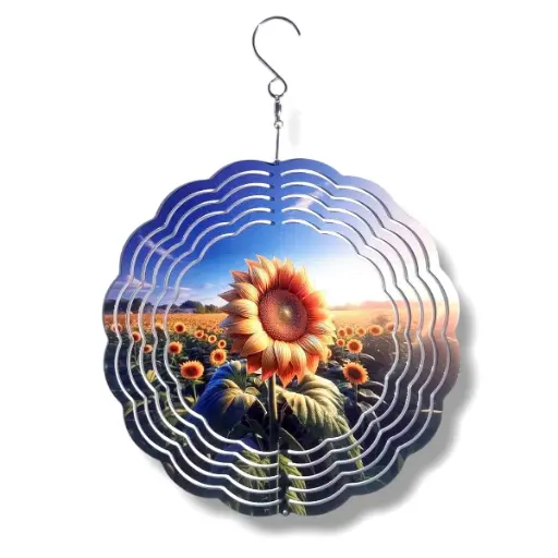 [WINS20-008] Windspinner 20cm NUEVOS - Girasol (Pintado ambos lados)