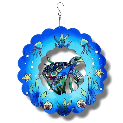 Windspinner Pintado 30cm - Tortuga nadando (Nuevo)