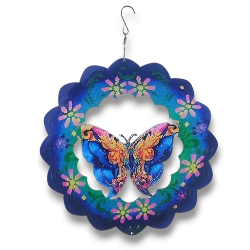 [WINUV30-009] Windspinner Pintado 30cm - Mariposa Azul (Liquidación)