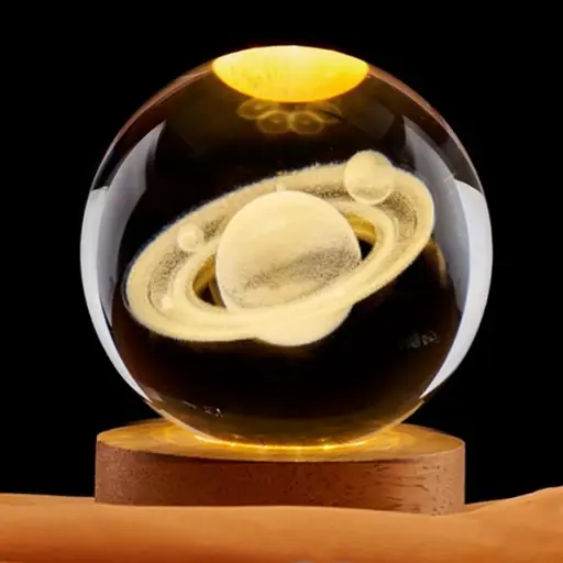 Lampara Esfera de Vidrio - Saturno (8cm)