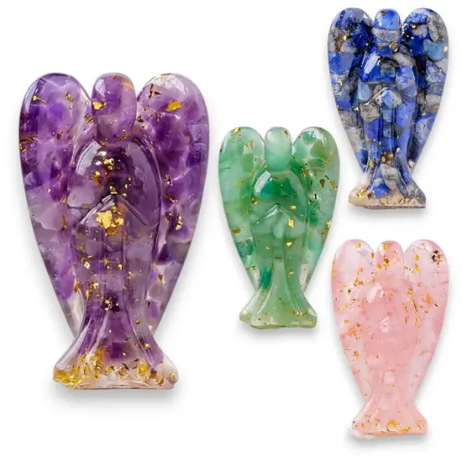 Angelito de Resina y Cristales (7x4cm)