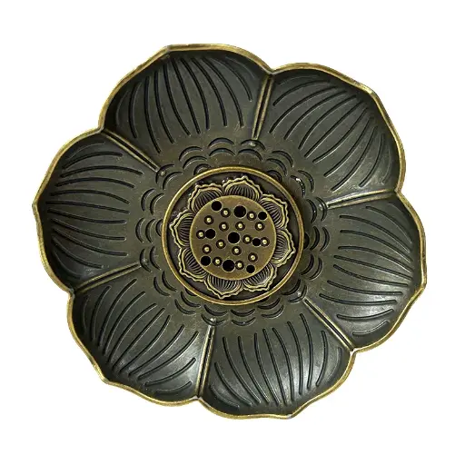Portasahumerio Flor de Loto de METAL (9cm)