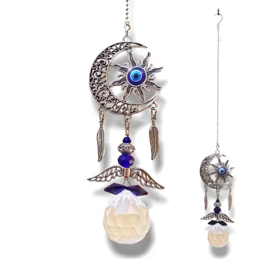 [ONC-011] Atrapasol - Sol y Luna Plateado (35x5cm)