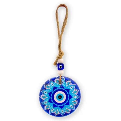 [IMP-207] Colgante - Ojo turco con soga GRANDE (20x8cm)