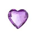 Atrapasol - Corazon de Vidrio Violeta Mediano (3cm)