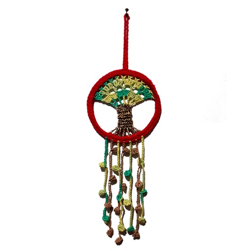 LiQUIDACIÓN - Crochet 12cm Arból círculo rojo