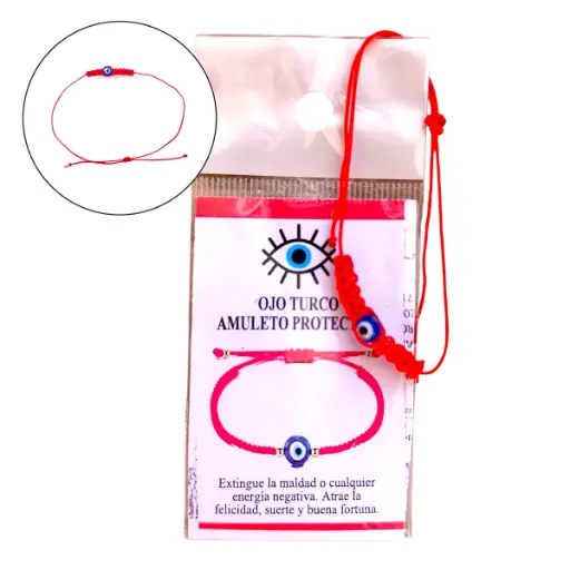 PROMO X12 - Pulsera Roja Ojo Turco (Protección)