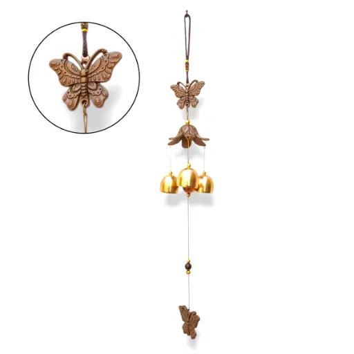 [ONC-022] Colgante - Mariposa con campanitas (42x8cm)
