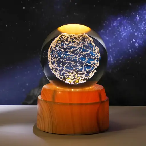 [IMP-259] Lampara Esfera de Vidrio GIRATORIA - Constelaciones (6cm)