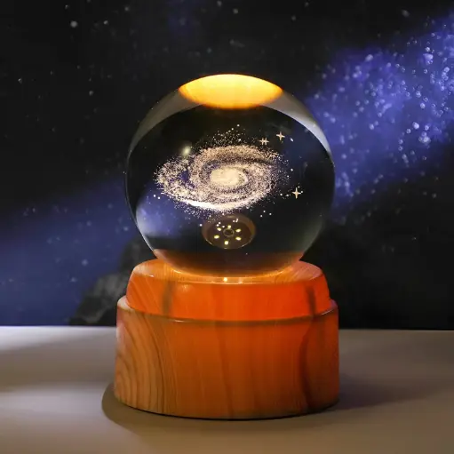 Lampara Esfera de Vidrio GIRATORIA - Galaxia (6cm)