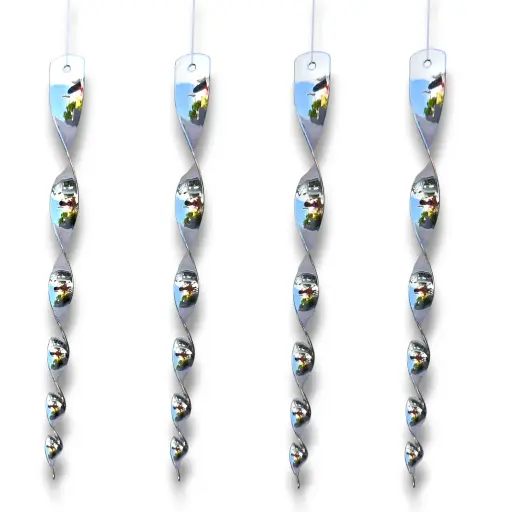 [IMP-240] Cola para Windspinner - Espiral plástica brillante 29cm (Plateada)