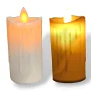 Vela Decorativa - Derretida con Llama en movimiento 9cm (Pilas incluídas)