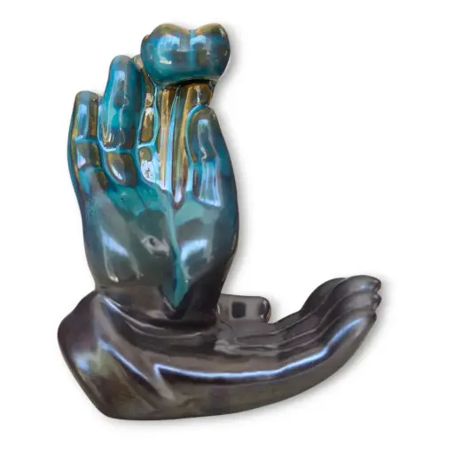 [ONC-096] Cascada de humo Cerámica Mano sobre Mano (12x9cm)