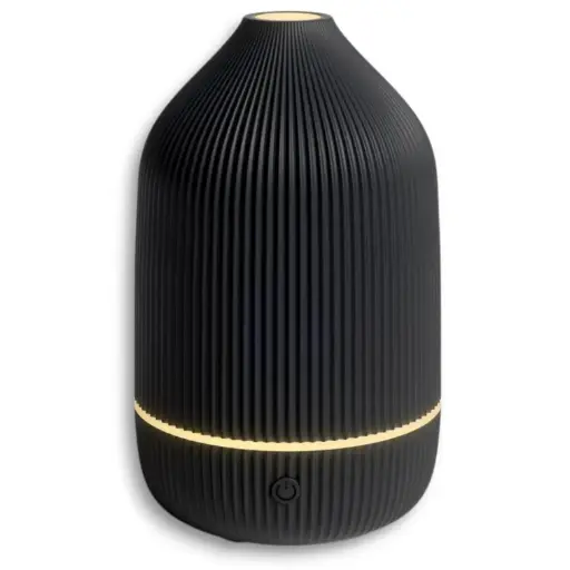 [HUM-013] Humidificador USB Lineas Negro 15x8cm 100ml (Sin filtro - apto aceites)