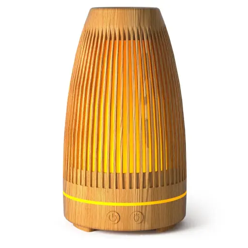 [HUM-019] Humidificador RGB Vetas de Madera 16x9cm 200ml (Sin filtro - apto aceites) 