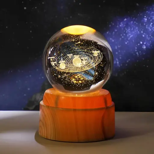 Lampara Esfera de Vidrio GIRATORIA - Sistema Solar (6cm)