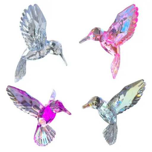 Colibrí Colgante Acrilíco - Pico Roto (10x10x7cm) 