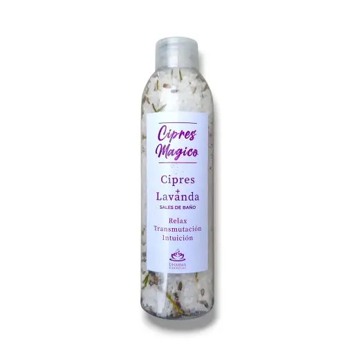Envase 200ml - Sales de Baño Cipres & Lavanda (250g)