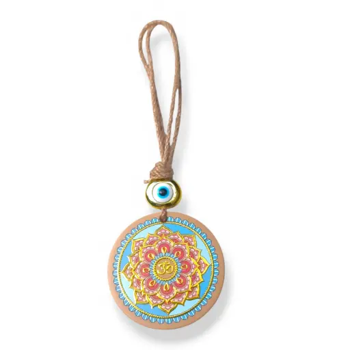 Colgante con soga - Mandala OM (22x8cm)