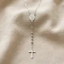 Rosario de Acero Inox. Virgen Maria (35cm)  