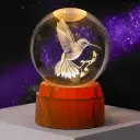 Lamp. Esfera de Vidrio GIRATORIA - Colibrí (8cm)